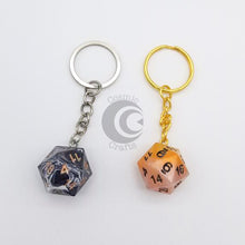 Load image into Gallery viewer, Trick-Or-Treat D20 Keychain
